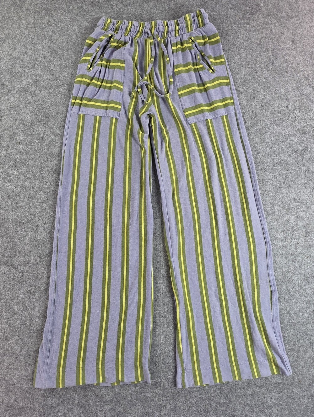 Free-est striped cotton lounge pant in lavender and green Free People XS